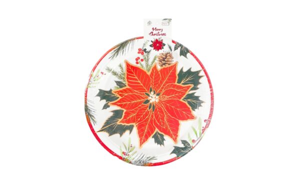 8pk 9" Paper Plate 'Christmas'