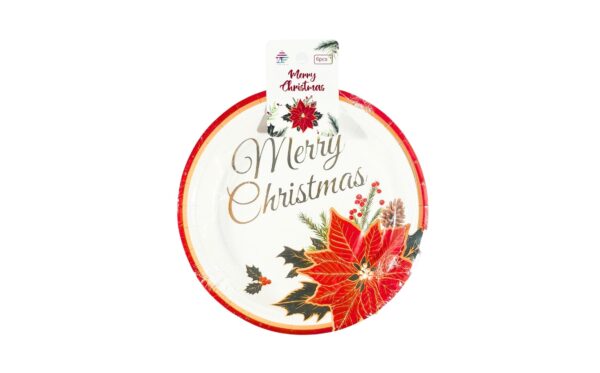 6pk 7" Paper Plate 'Christmas'