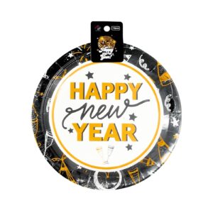 12pk 9" Paper Plate 'New Year'