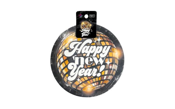 8pk 7" Paper Plate 'New Year'