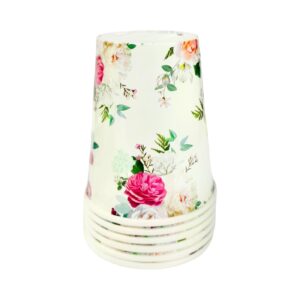 6pk 9oz Floral Print Paper Cup