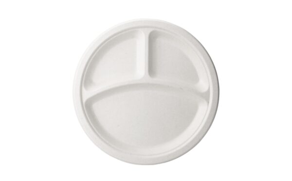 10" 3 Compartment Paper Plates