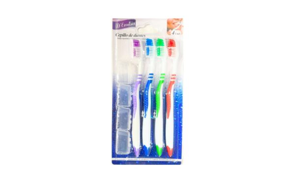 4pk Toothbrush w/ Caps