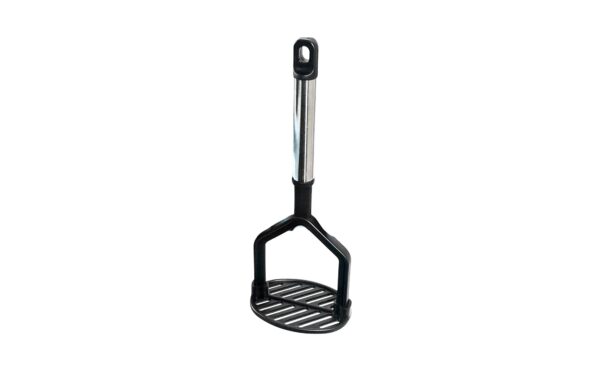 10" Black Nylon Potato Masher w/ Silver Handle