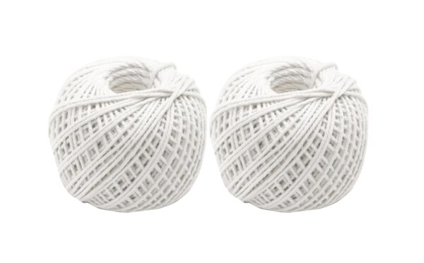 2pk White Cotton Twine