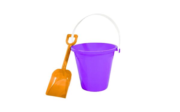 5" Plastic Beach Bucket w/ Shovel - Image 6