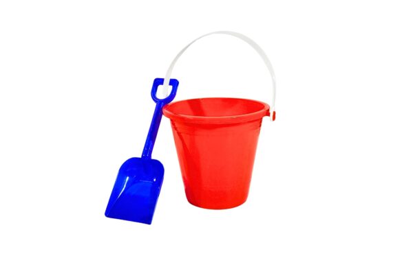 5" Plastic Beach Bucket w/ Shovel