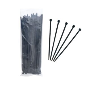 100pk 20cm Black Nylon Cable Tie