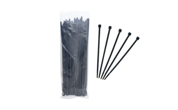 100pk 20cm Black Nylon Cable Tie