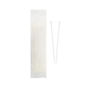 50pk 25cm White Nylon Cable Tie