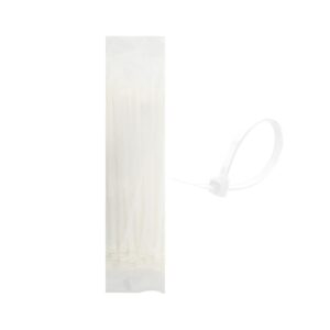 50pk 30cm White Nylon Cable Tie