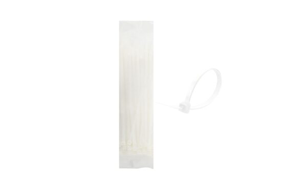50pk 30cm White Nylon Cable Tie