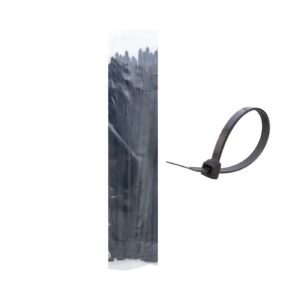 25pk 37cm Black Nylon Cable Tie