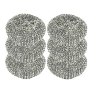 6pk 10cm Metal Washing Ball (Metal Pot Washer)
