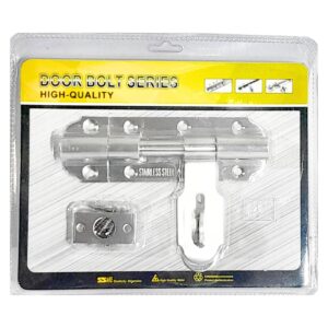 5" x 4" Metal Door Bolt w/ Hasp