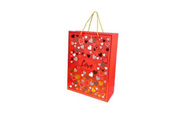 12" x 16" x 5" Large Gift Bag w/ Hearts 'Love'