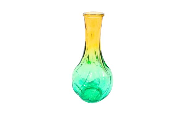 6.5" Colored Glass Bud Vase w/ Bellied Base