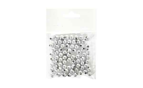 72pk 8mm Silver Beads