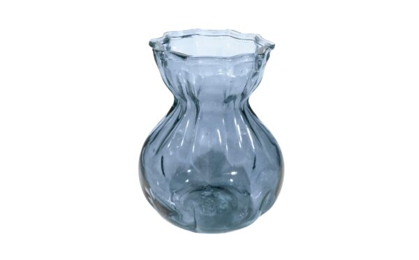 7" High Oval Glass Vase