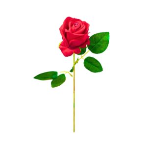 7cm Red Velvet Rose on 50cm Stem