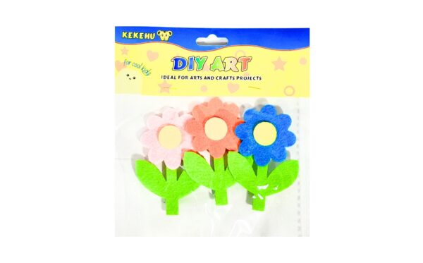3pk 3" Felt Craft Flowers