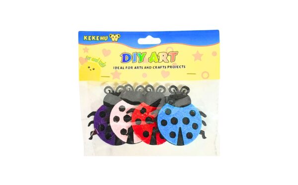4pk 2.5" Felt Ladybug Craft Shapes