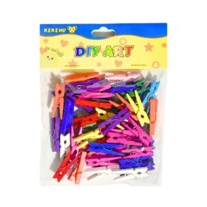 50pk Colored Wood Craft Pins