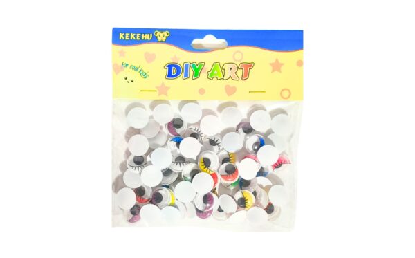 60pk 1.5cm Colored Craft Eyes