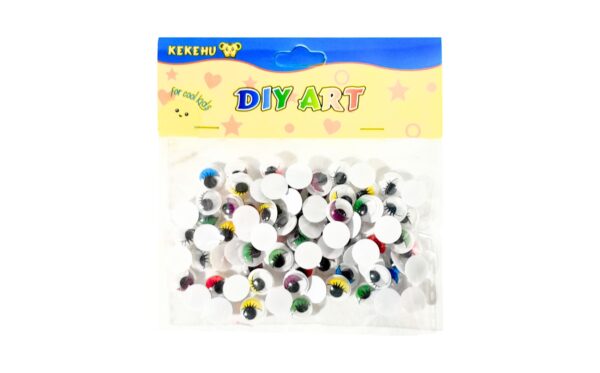 100pk 1cm Colored Craft Eyes