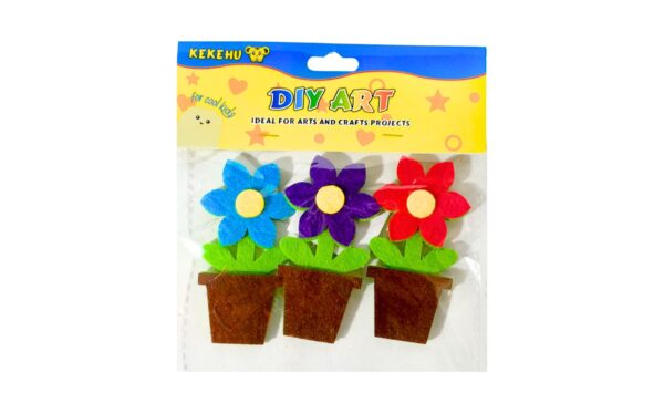 3pk 3" Felt Craft Plant in Pot