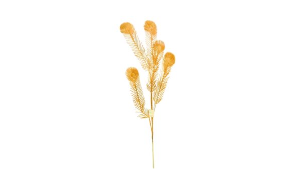 38" Long 3 Stem Gold Fern 'Peacock Feather'