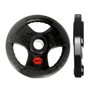 20kg / 44lbs Tri Grip Rubber Weight Plate