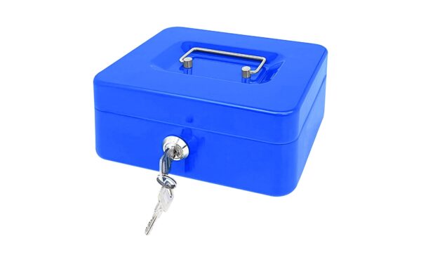 9 3/4" x 73/4" Metal Cash Pan w/ Plastic Inner Tray - Image 2
