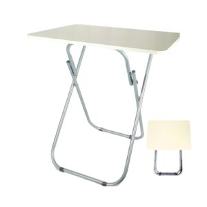 27 1/2" x 19 1/2" Folding Wooden Table w/ Metal Stand