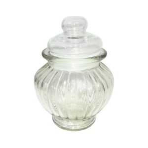 9cm x 12cm Pumpkin Shaped Glass Jar