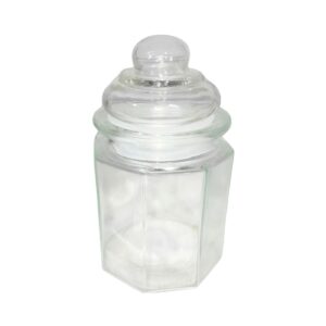 7cm x 13cm Straight Octagonal Glass Jar