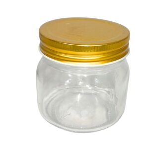 3" x 3" Round Glass Jar w/ Metal Lid