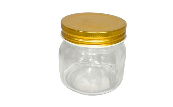 3" x 3" Round Glass Jar w/ Metal Lid