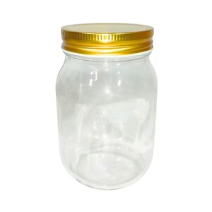 7cm x 12cm Glass Jar w/ Metal Lid