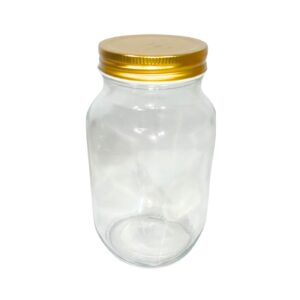 8cm x 16cm Glass Jar w/ Metal Lid