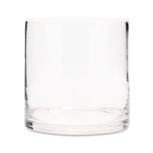 4" x 4" Round Cylindrical Glass Vase