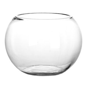 9.5" x 8" Fish Bowl Glass Vase