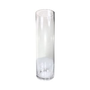 4" x 15.5" Tapered Cylindrical Glass Vase
