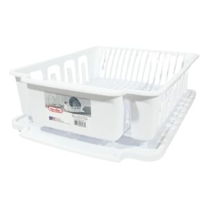 2pc Large White Plastic Sink Set 'Sterilite'