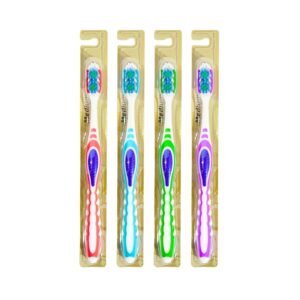 4pk Adult Medium Toothbrush Set