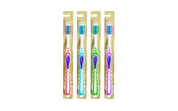 4pk Adult Medium Toothbrush Set