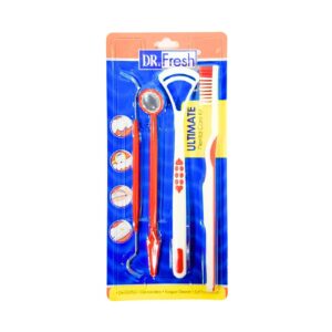 4pc Plastic Dental Kit 'Dr. Fresh'