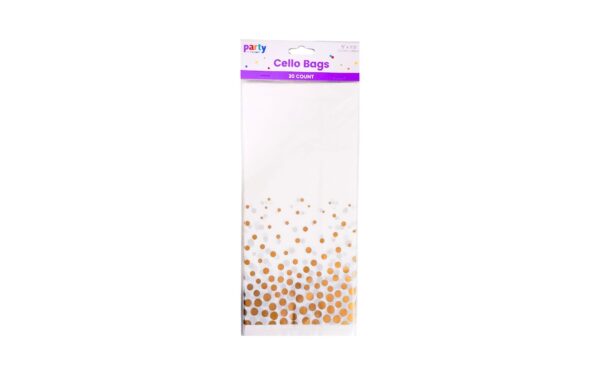 20ct 11.5" Cello Bag 'Birthday Dots'
