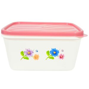 1250ml White Rectangular Container w/ Fruit Print