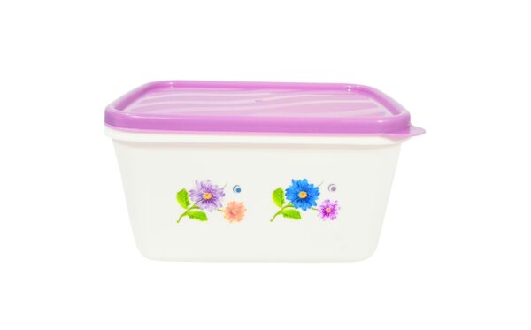 1250ml White Rectangular Container w/ Fruit Print - Image 3